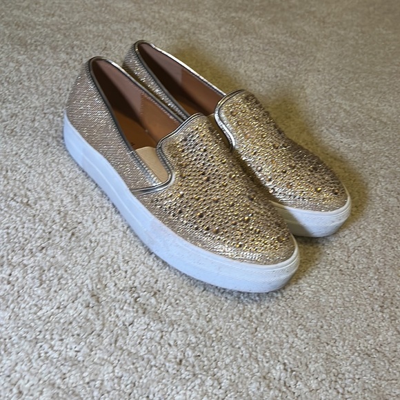 Volatile GOLD beaded slip on shoes size 9 - Picture 5 of 6